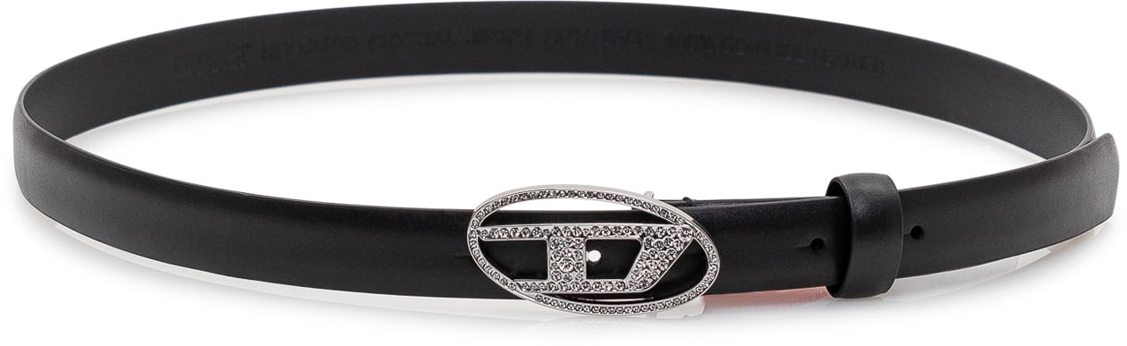 Diesel Cintura con Fibbia Ovale con Applicazioni Zwart