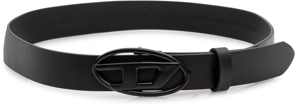 Diesel Cintura con Fibbia Ovale in Metallo Zwart