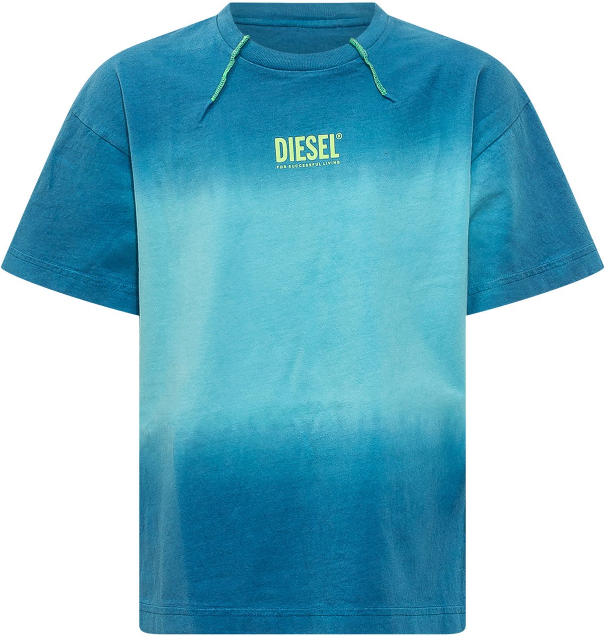 Diesel TSHADE OVER T-SHIRT Cyaan