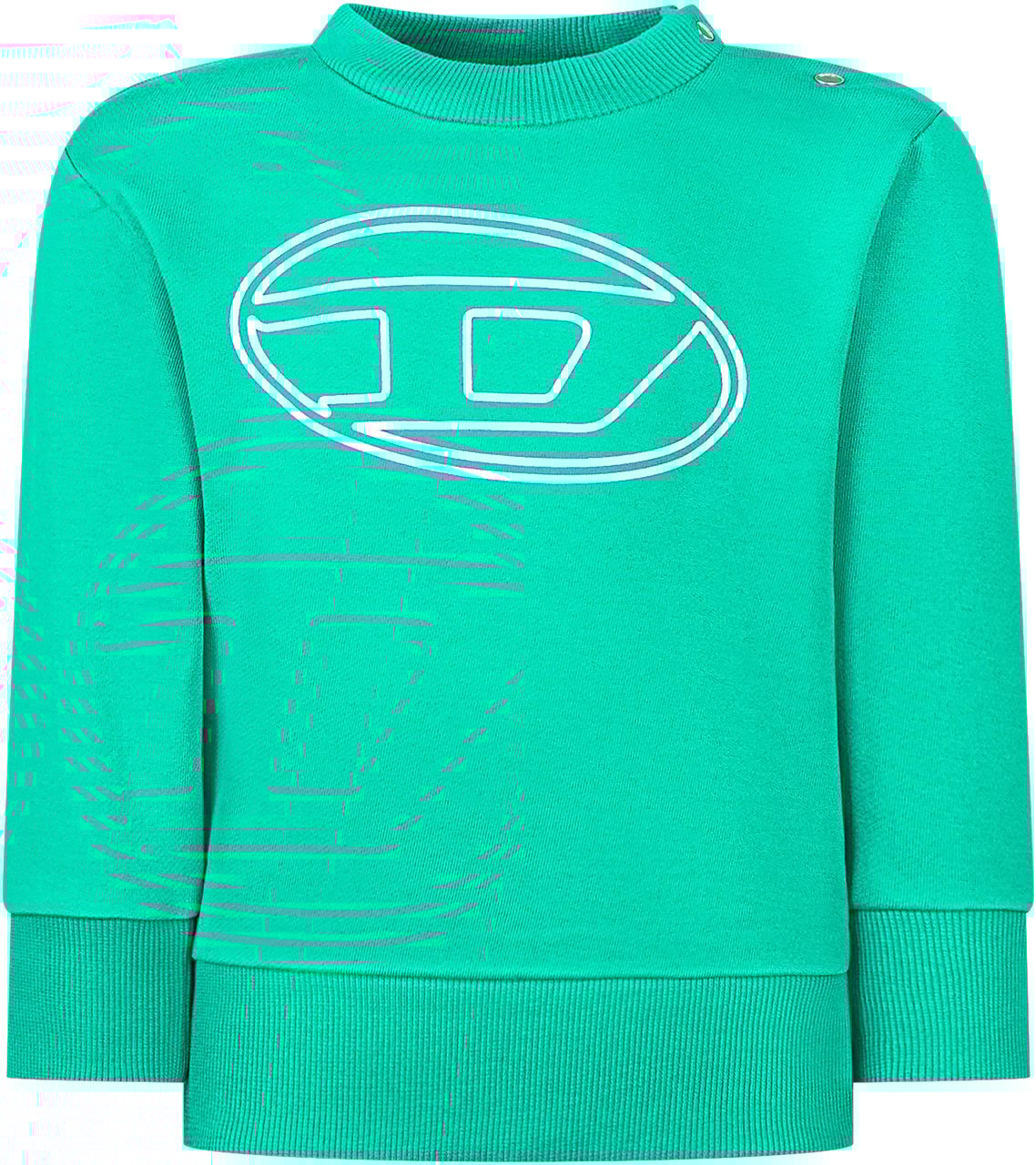 Diesel Diesel Kids Felpa Verde con Logo Groen