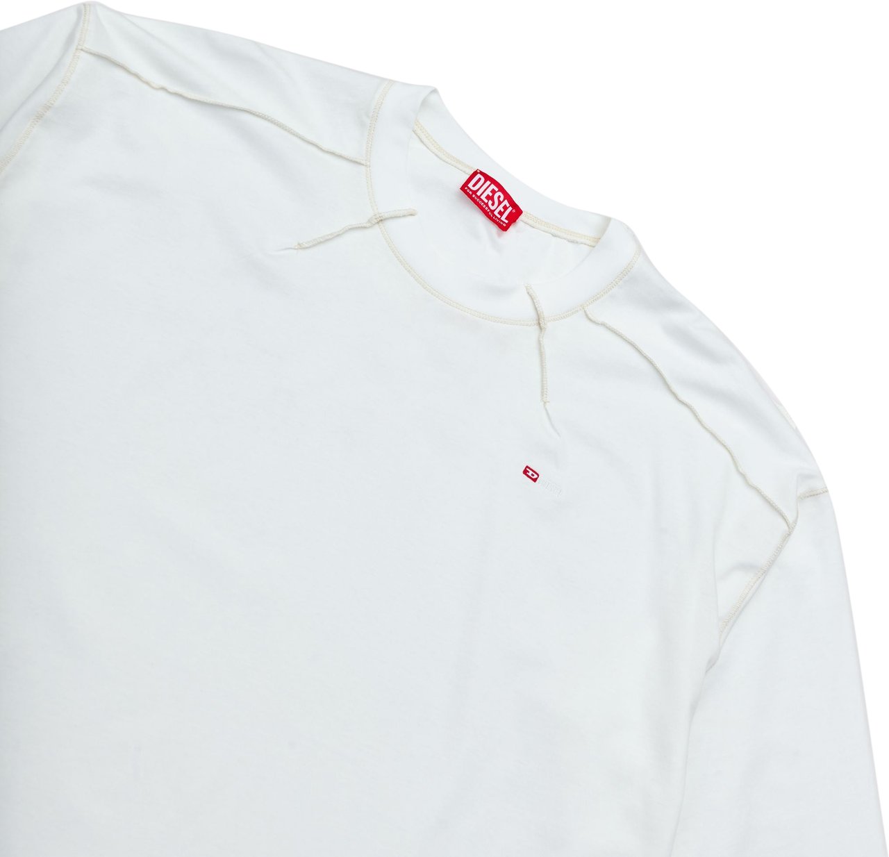 Diesel LongSleeve T-Crahor-Boxt Bianca Wit