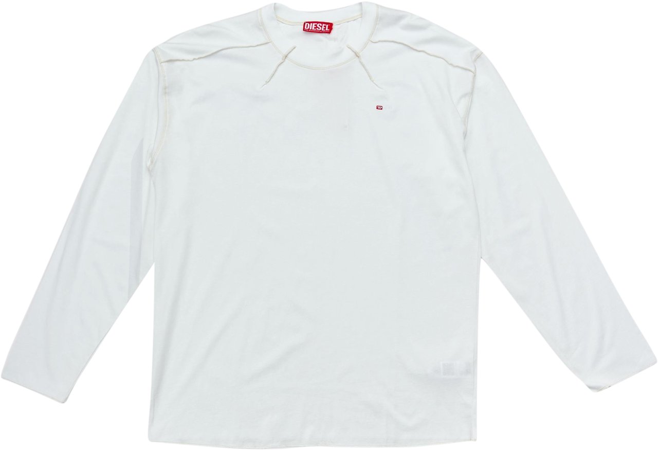 Diesel LongSleeve T-Crahor-Boxt Bianca Wit