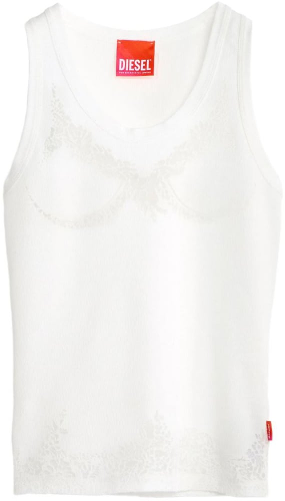 Diesel Top Bianco Wit