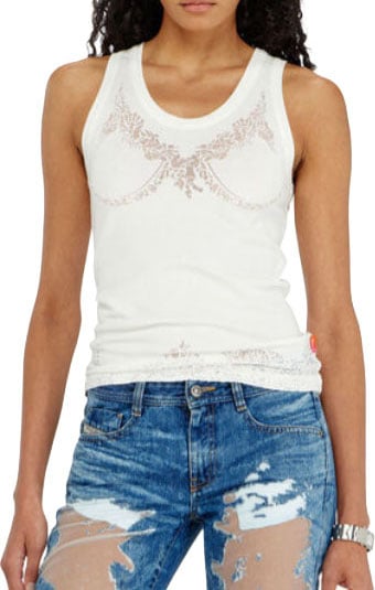 Diesel Top Bianco Wit