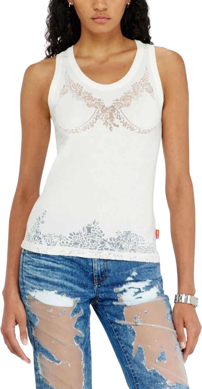Diesel Top Bianco Wit