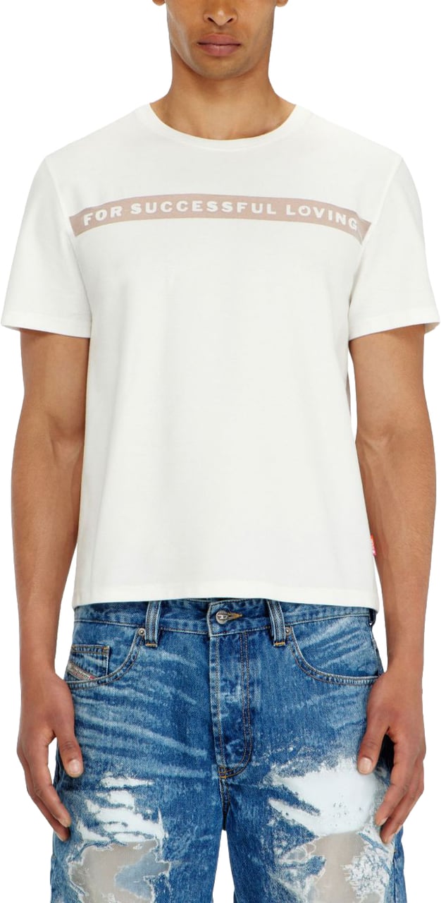 Diesel T-Shirts And Polos Bianco Wit