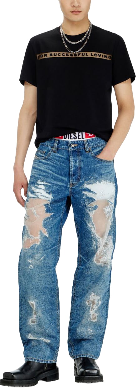 Diesel T-Shirts And Polos Nero Zwart