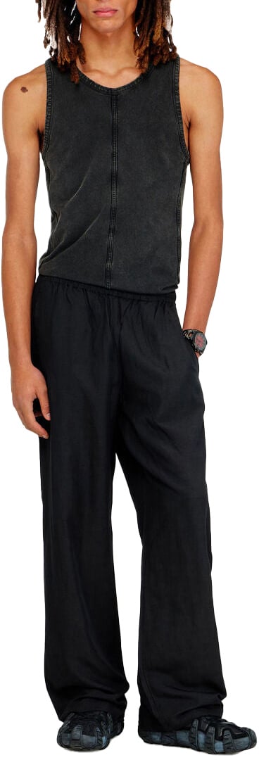 Diesel Pantaloni P-Theck Lino Neri Divers
