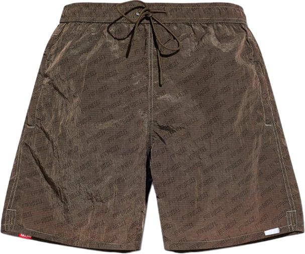 Diesel Swim Shorts Sport 41 Utility Boxers Marrone Bruin