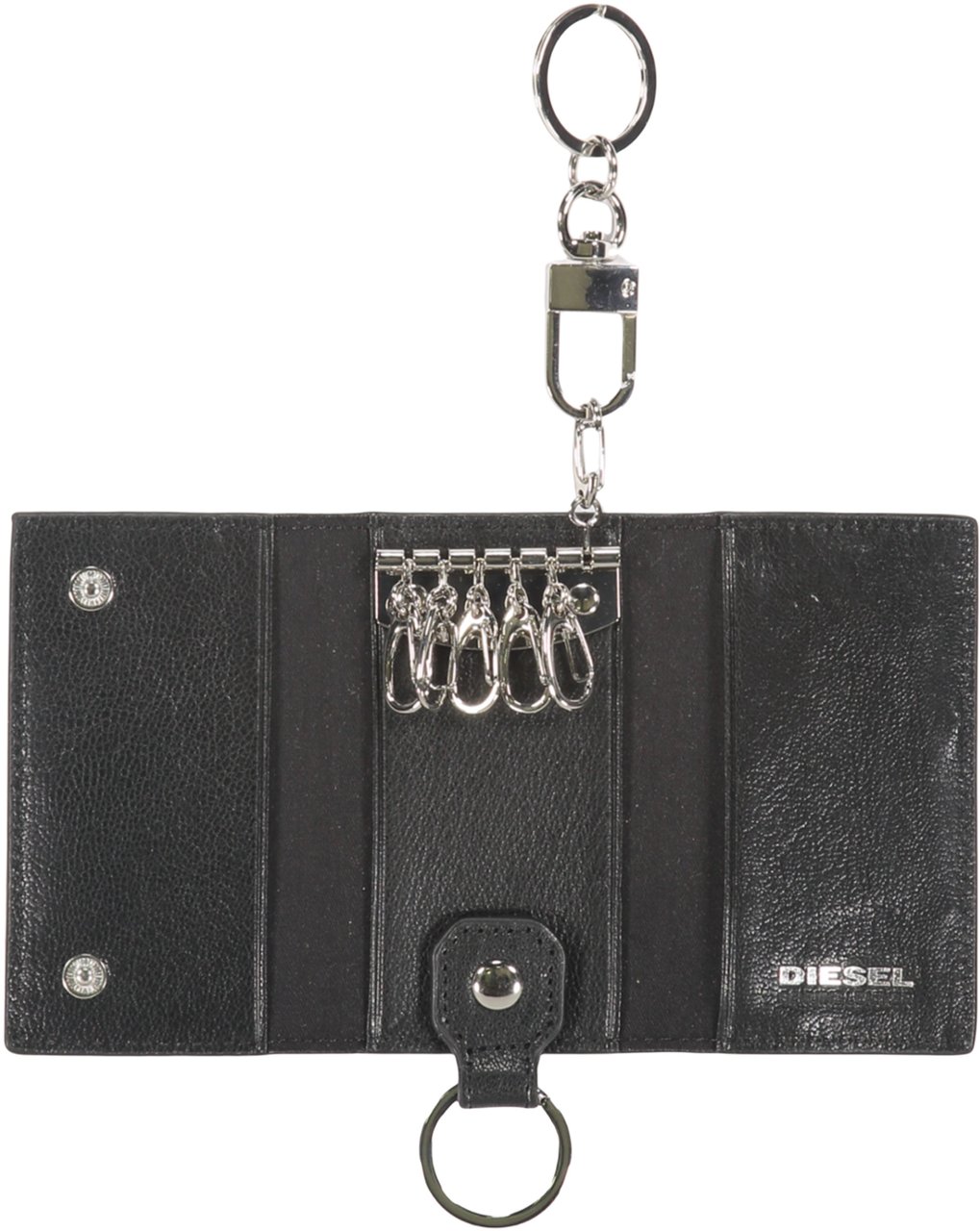 Diesel Elegant black keychain, durable and practical Zwart