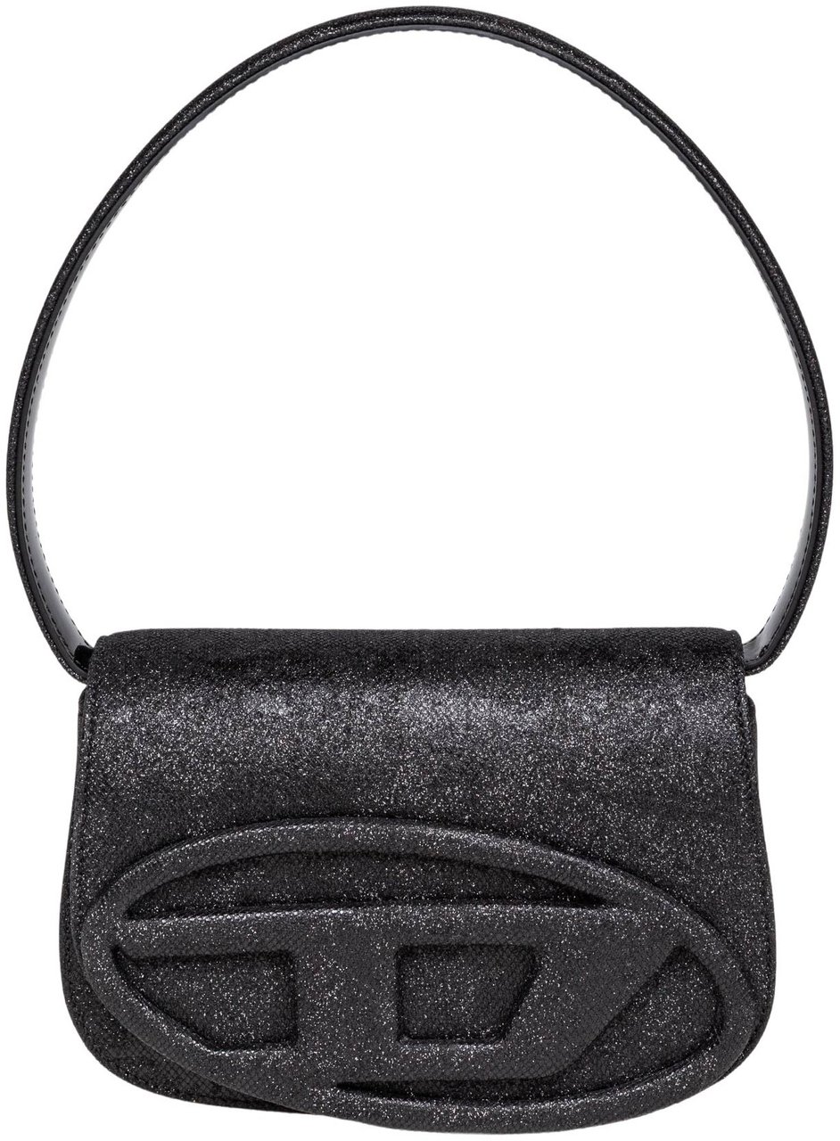 Diesel Diesel 1dr shoulder bag in shiny fabric black Zwart