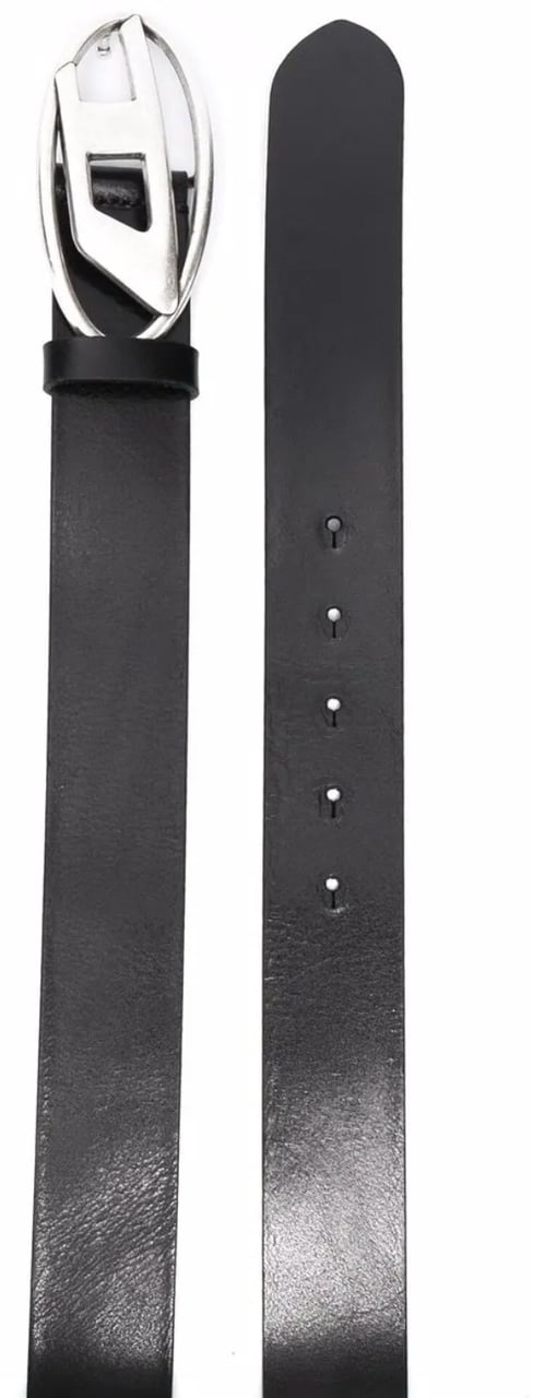 Diesel OVAL D Logo B-1DR Riem Zwart