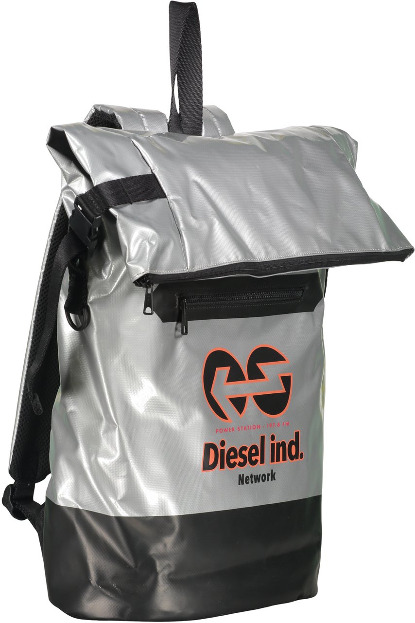 Diesel Backpack with logo Zilver
