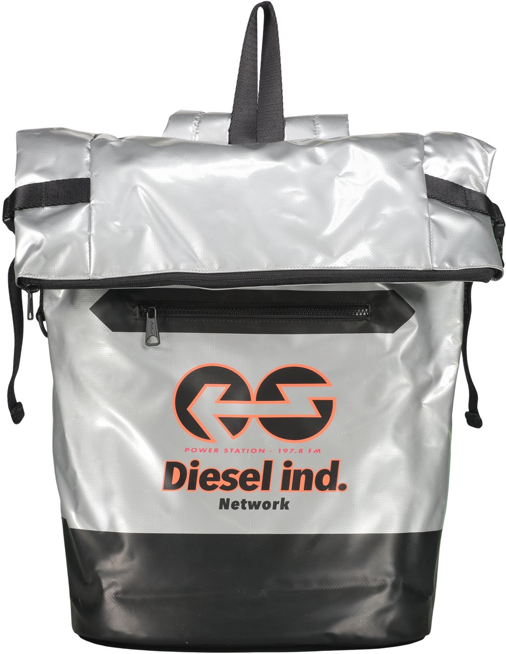Diesel Backpack with logo Zilver