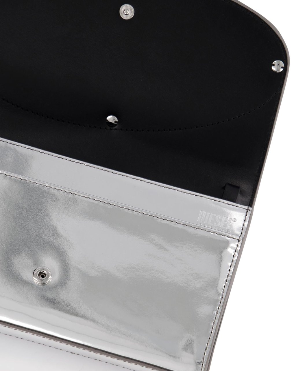 Diesel Dames Wallet Strap Zilver Metallic