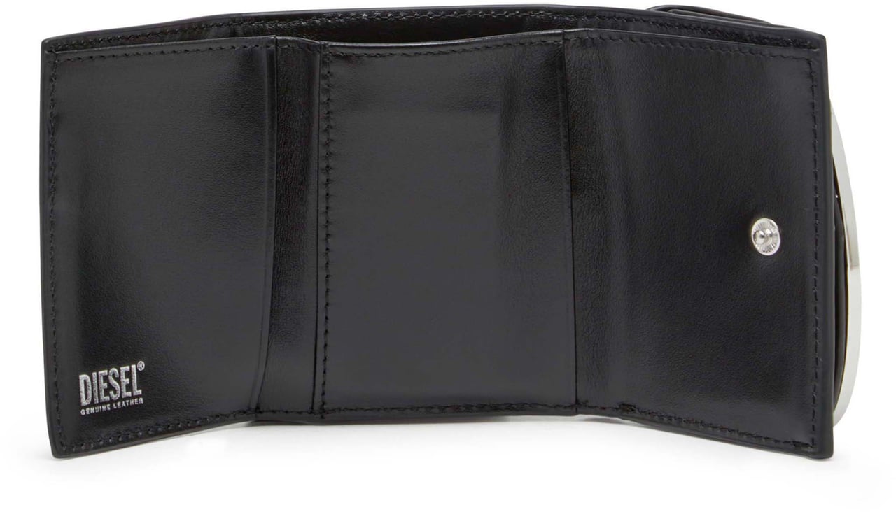 Diesel 1DR 1DR Tri Fold Portemonnee Zwart