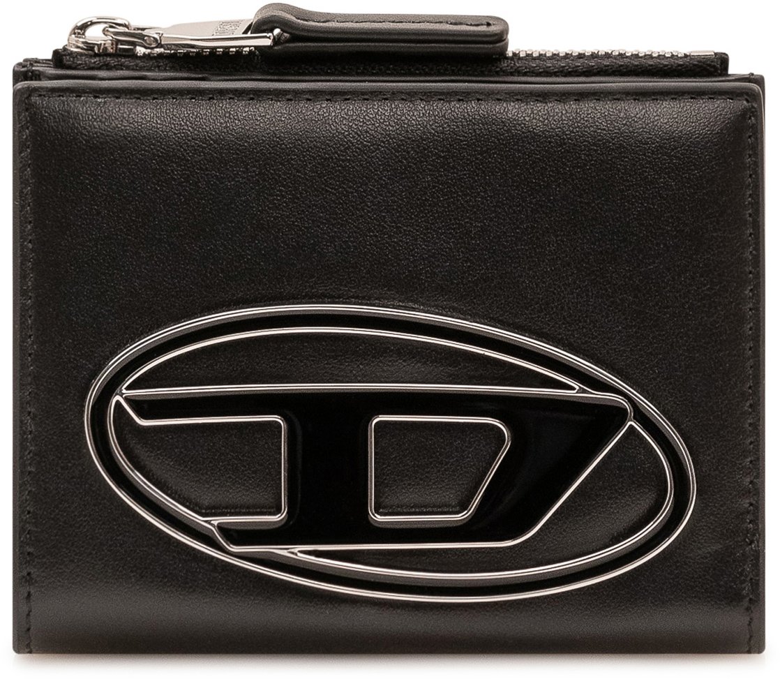 Diesel 1DR Portafoglio Bifold con Zip Zwart