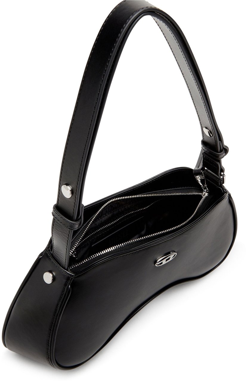 Diesel Black Play Game Controller Leather Bag Zwart