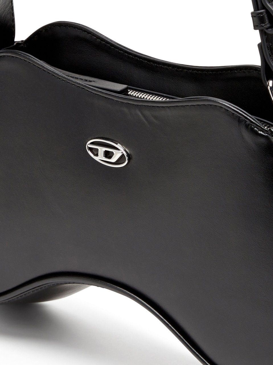 Diesel Black Play Game Controller Leather Bag Zwart