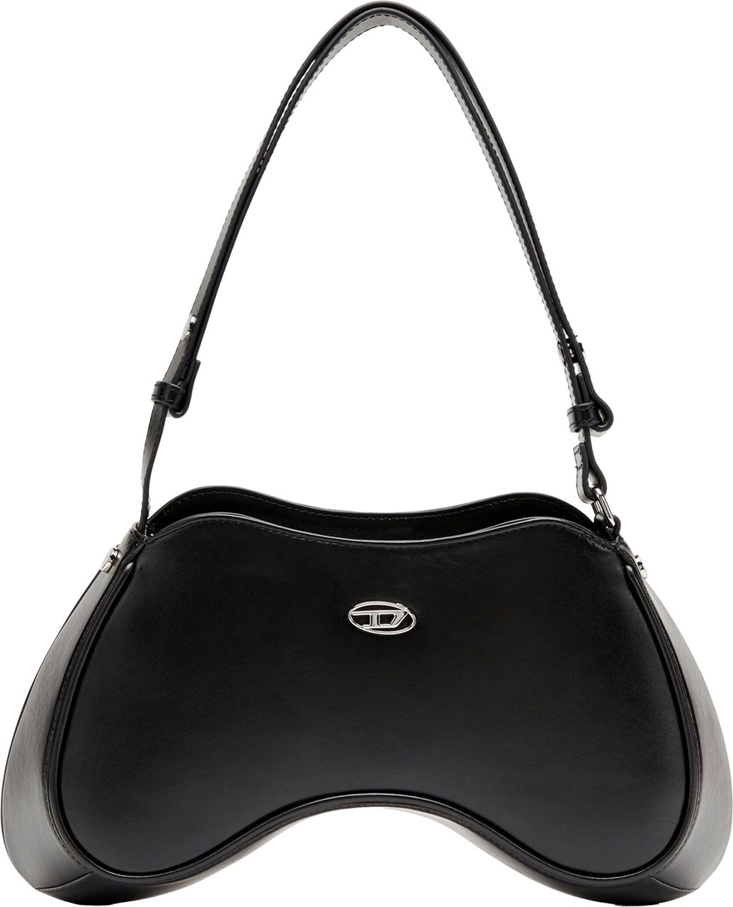 Diesel Black Play Game Controller Leather Bag Zwart