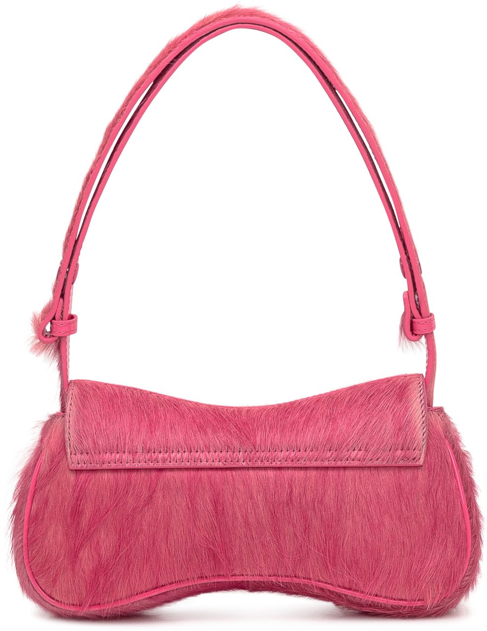 Diesel Diesel Borsa a Spalla Rosa in Pelliccia Sintetica con Logo Roze