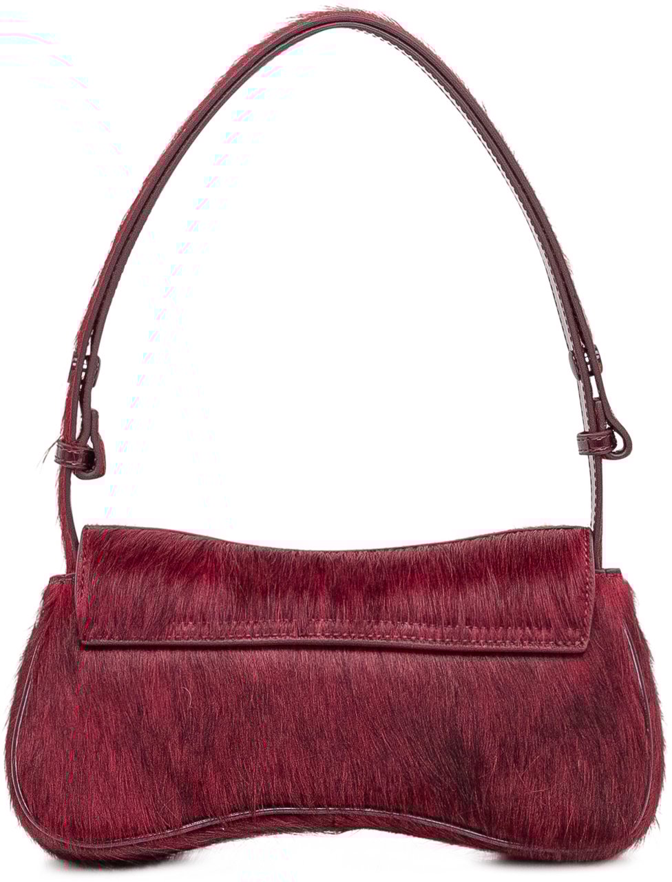 Diesel Diesel Borsa a Spalla Bordeaux in Pelliccia Sintetica con Logo Rood