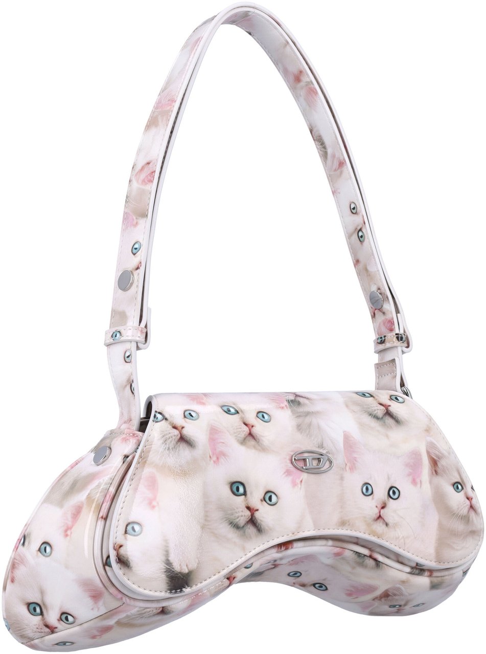Diesel Play Crossbody Cat Print Whitecat Print Wit
