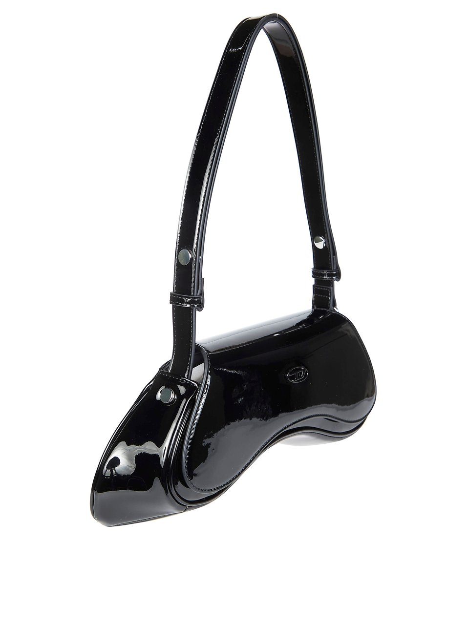 Diesel Black Play Crossbody Curved Silhouette Crossbody Zwart