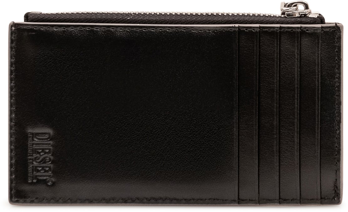 Diesel 1DR Portacarte con Placca Logo Zilver
