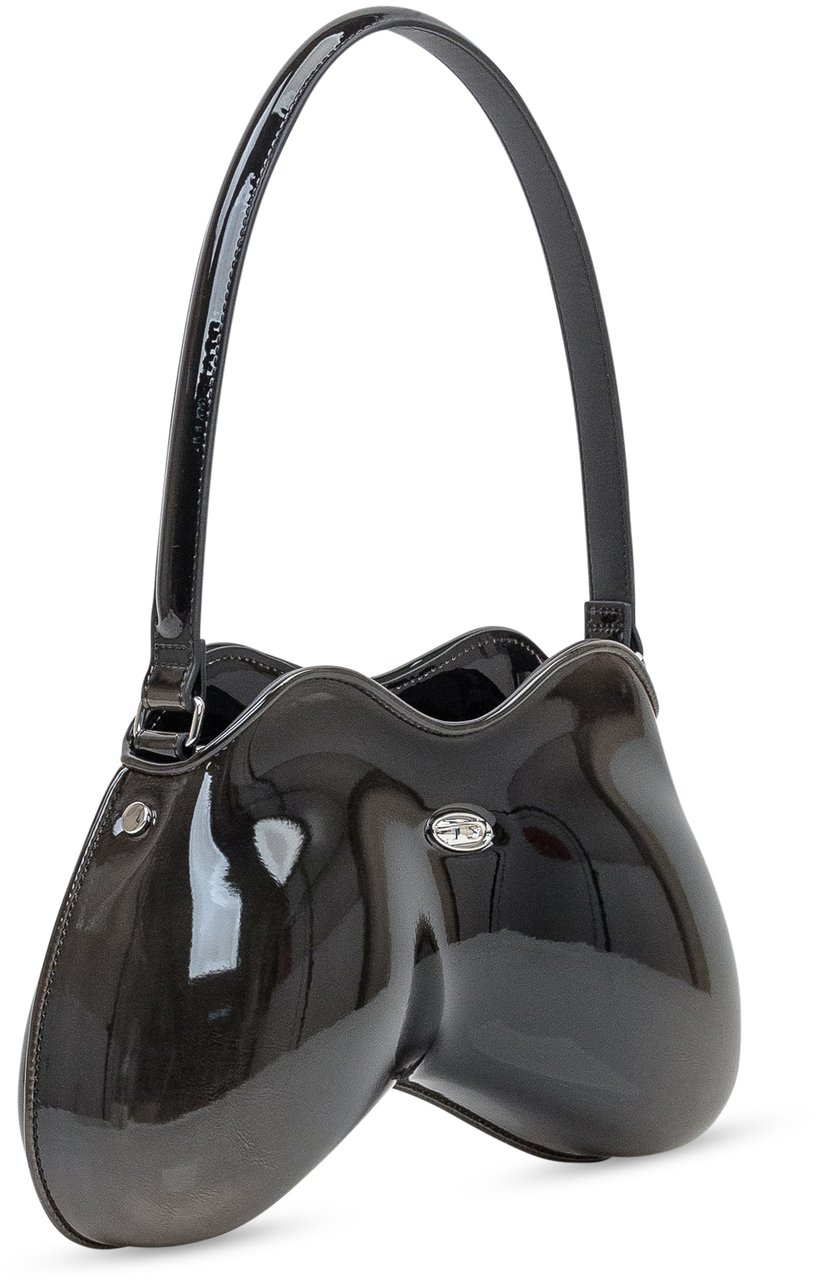 Diesel Diesel Borsa Double-D in Vernice Nera Zwart