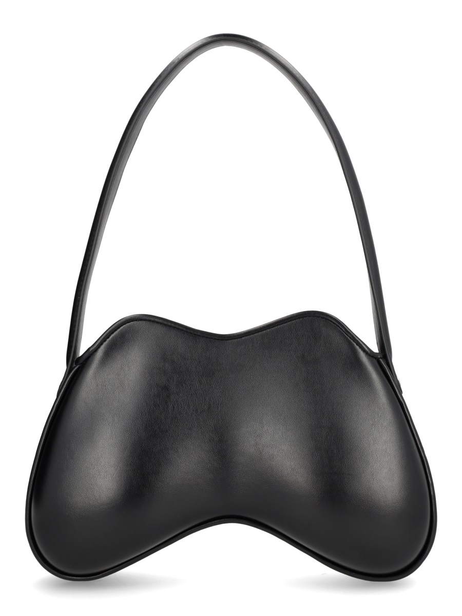 Diesel Black Curved Metallic Emblem Shoulder Bag Grijs