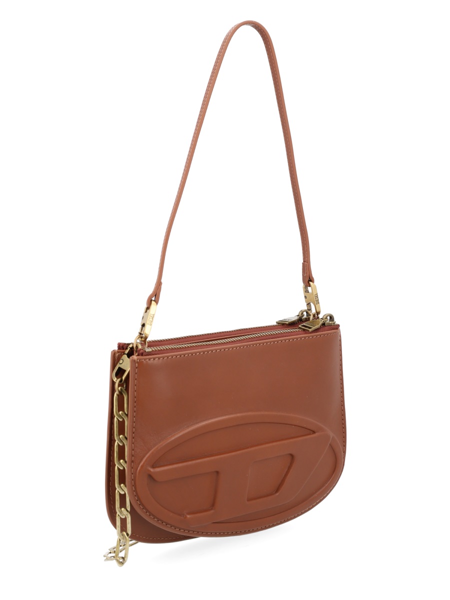 Diesel 1dr Twin Smooth Rectangular Shoulder Bag Bruin