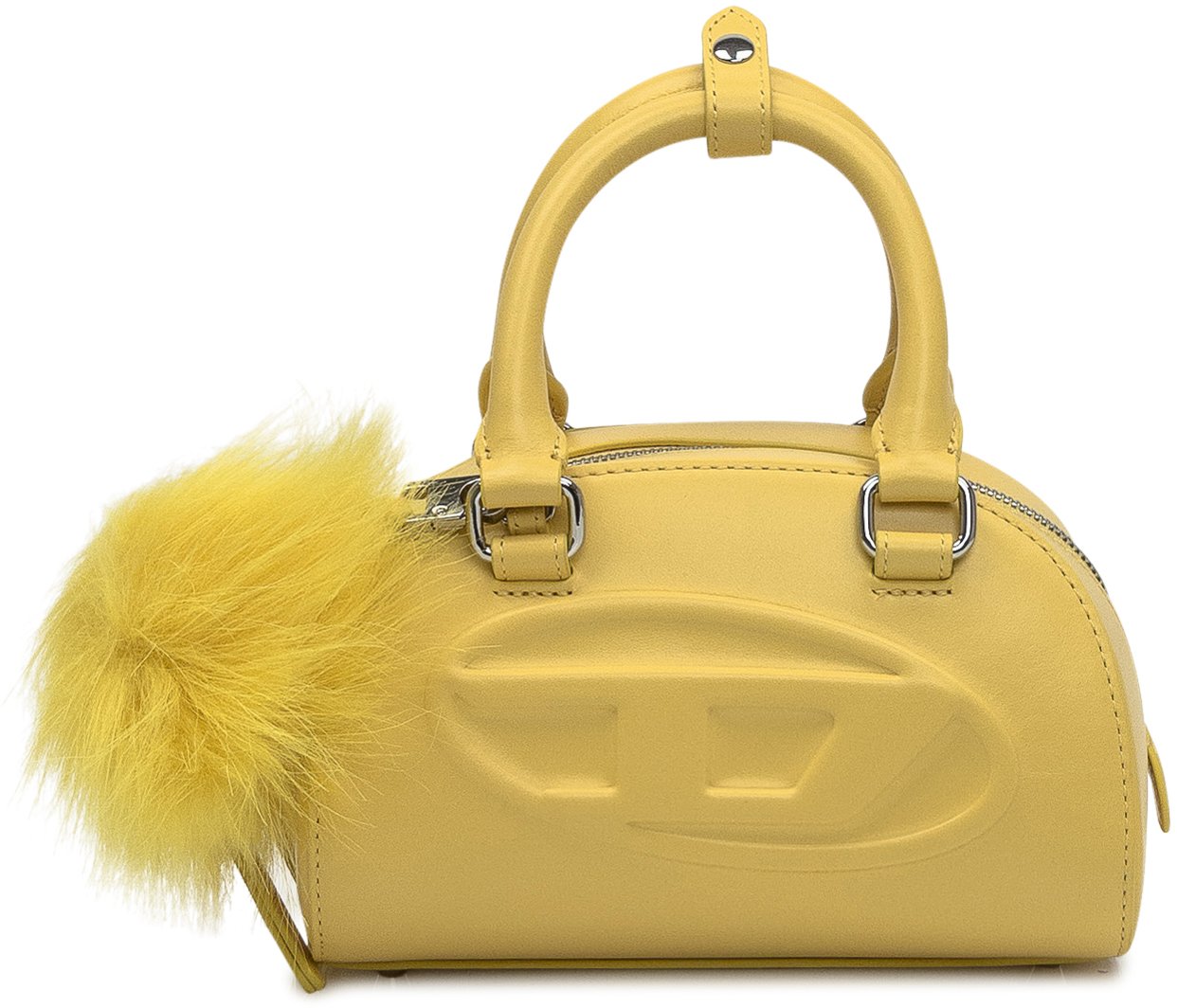 Diesel Diesel Borsa Bauletto Gialla con Logo e Charm Geel