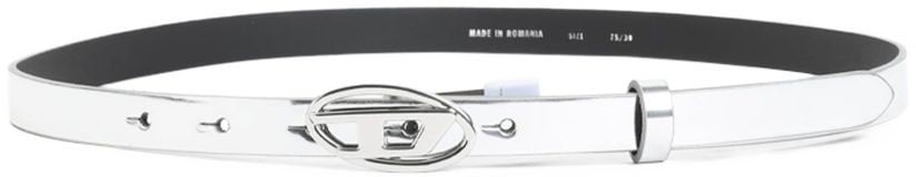 Diesel Belts Silver Zilver