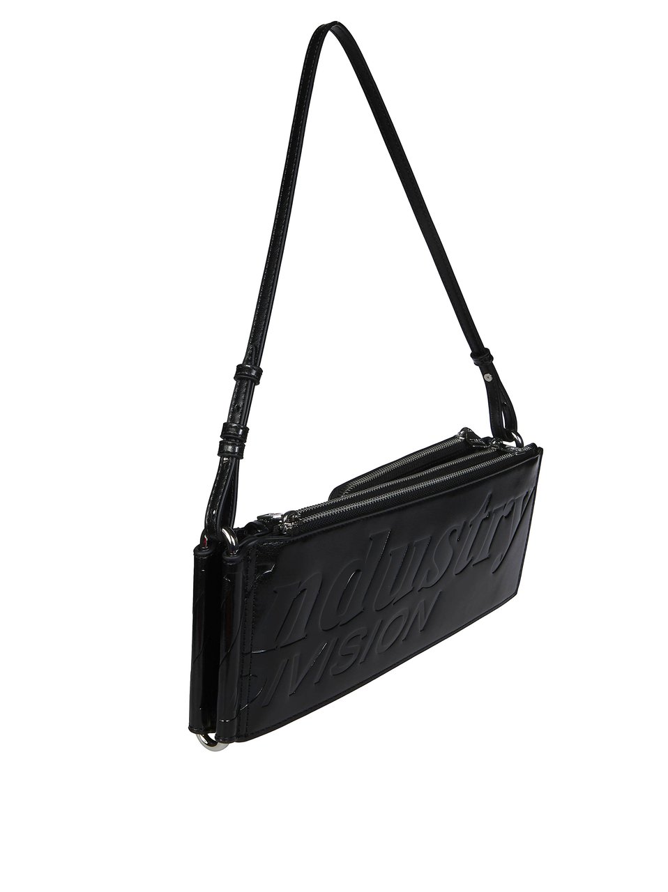 Diesel Flag D Shoulder Bag Attached Pouch Bag Zwart