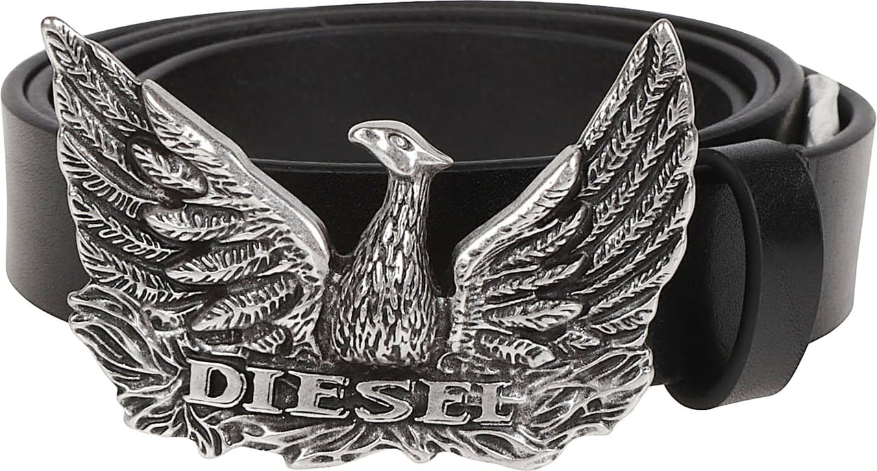 Diesel Logo B-phonix S Belt Black Zwart
