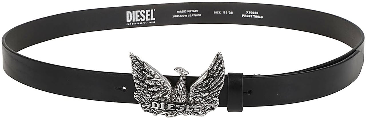 Diesel Logo B-phonix S Belt Black Zwart