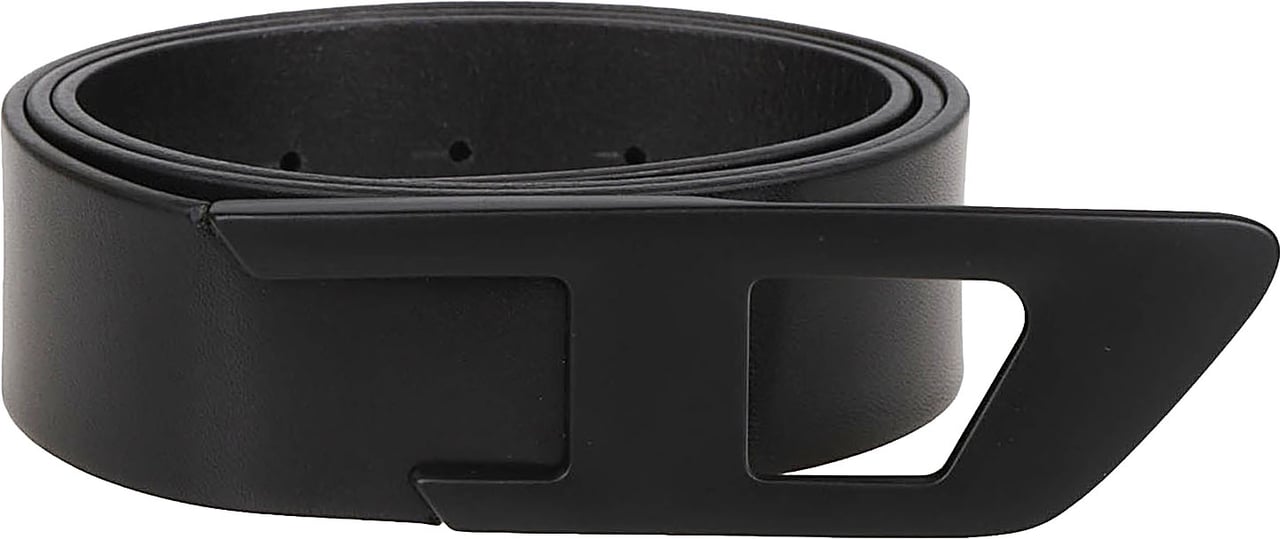 Diesel Logo B-d Logo 2.0 Belt Black Zwart