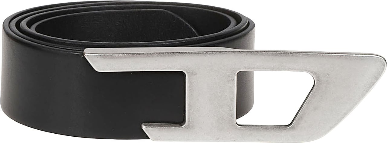 Diesel Logo B-d Logo 2.0 Belt Black Zwart