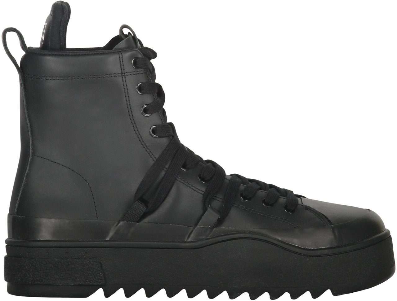 Diesel High-top leather sneakers Zwart