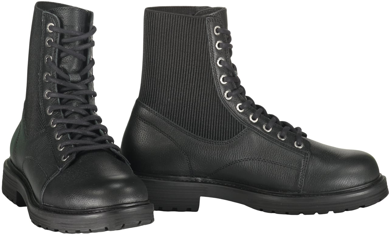 Diesel High boot man black leather elegant Zwart