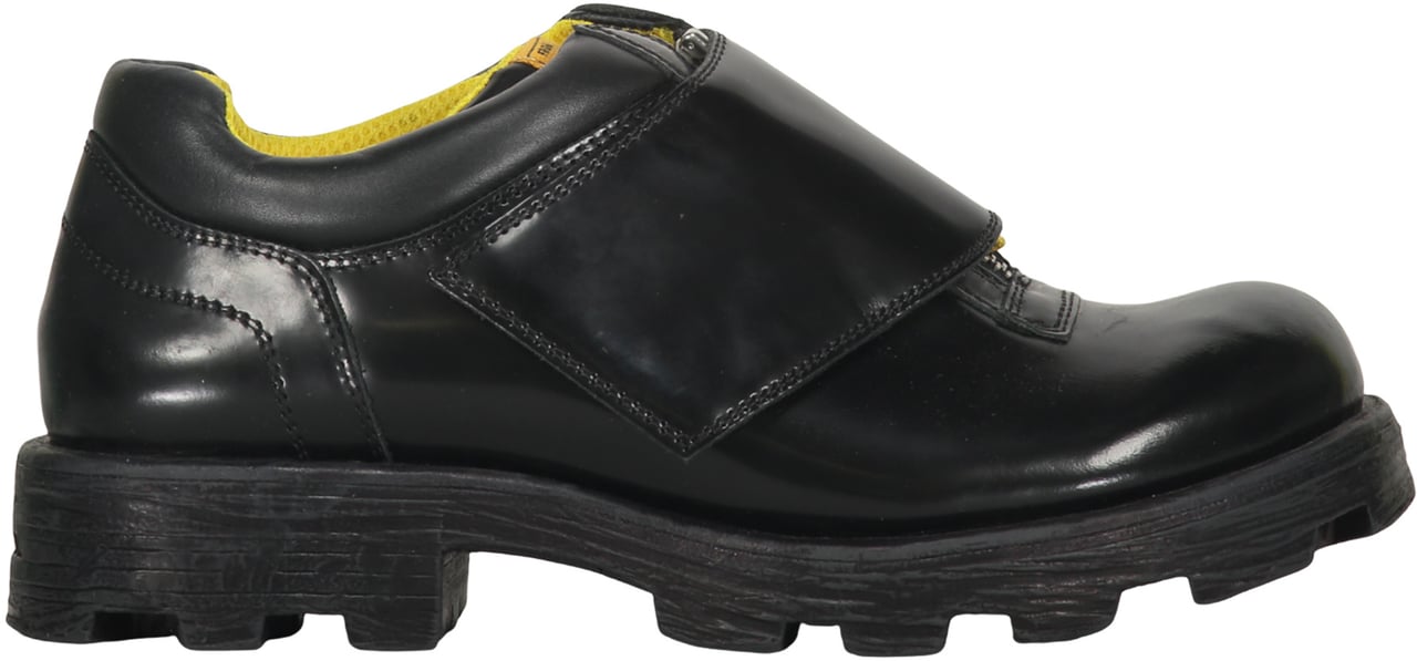 Diesel Monk strap in leather Zwart