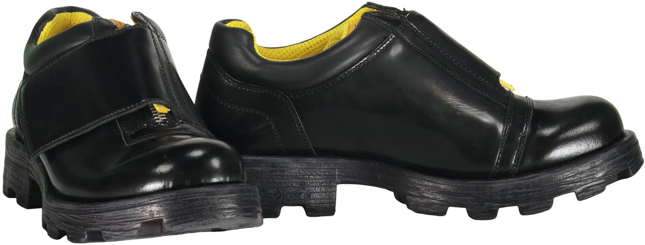 Diesel Monk strap in leather Zwart