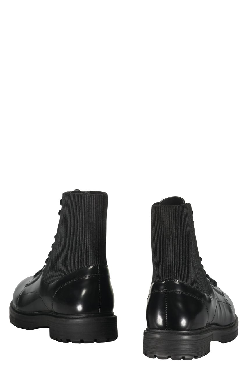 Diesel Robust and modern black boots for every occasion Zwart
