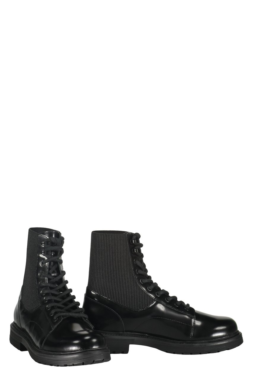 Diesel Robust and modern black boots for every occasion Zwart