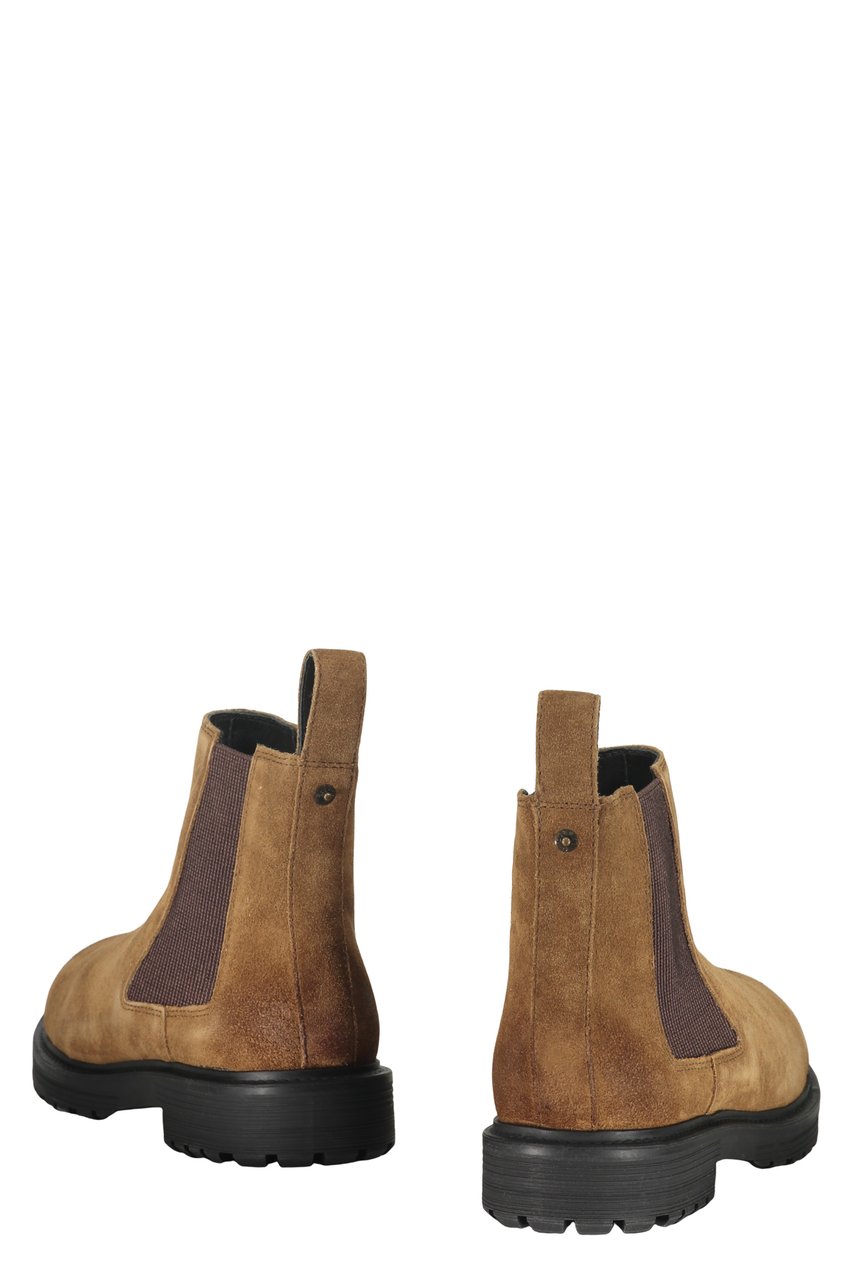 Diesel Elegant and comfortable light brown leather ankle boots Bruin