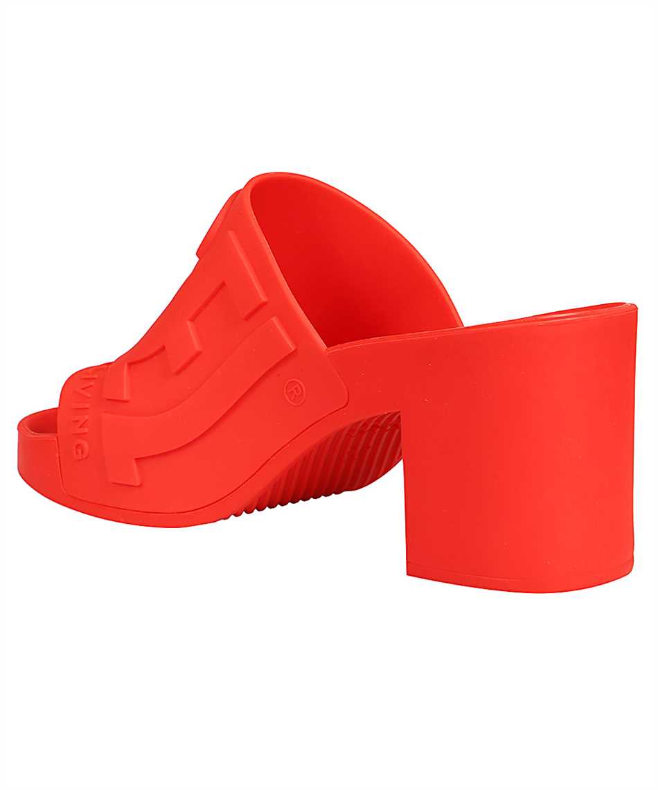 Diesel Logo detail rubber mules Rood