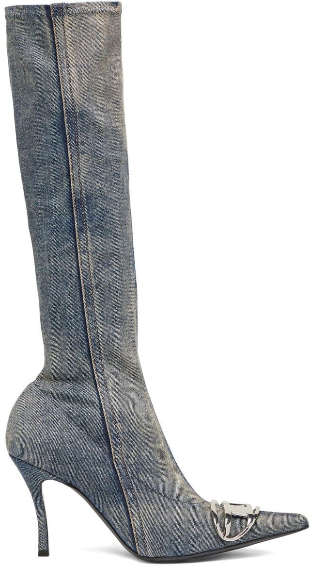 Diesel Boots Denim Blauw