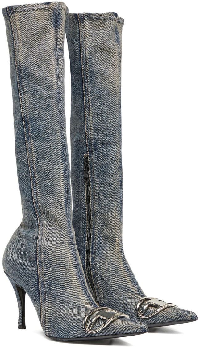 Diesel Boots Denim Blauw