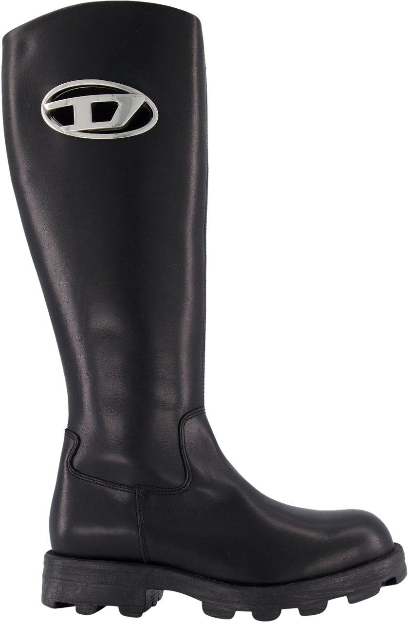 Diesel Dames Hammer Boots Zwart Zwart